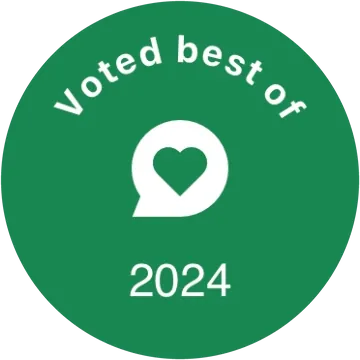 Nextdoor Neighborhood Fave award badge — voted best of 2024