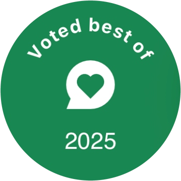 Nextdoor Neighborhood Fave award badge — voted best of 2025